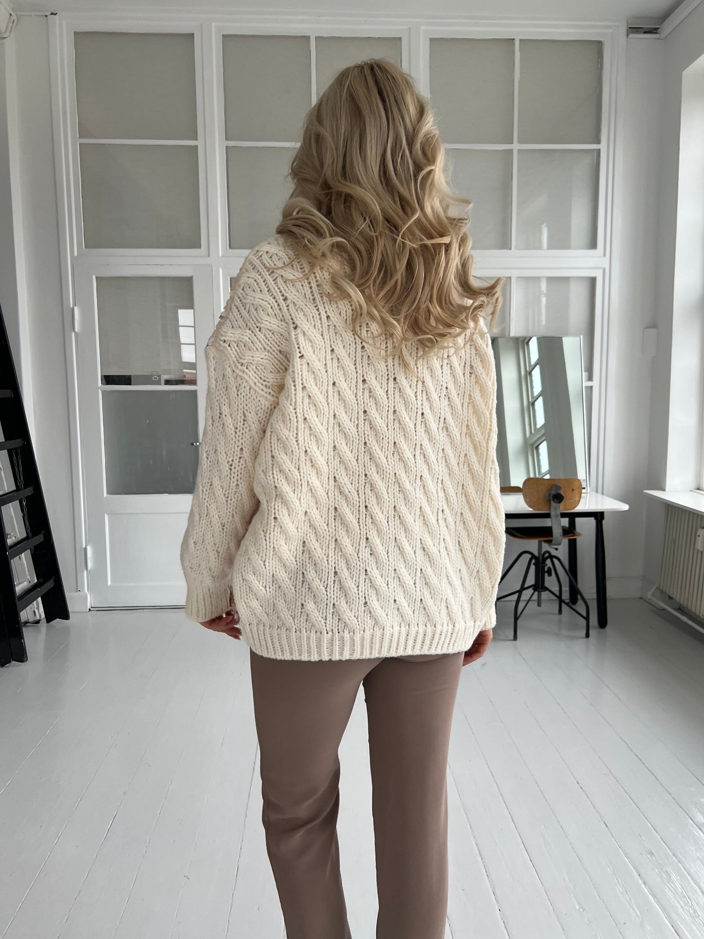 Golden Days white sequin cardigan (8517)