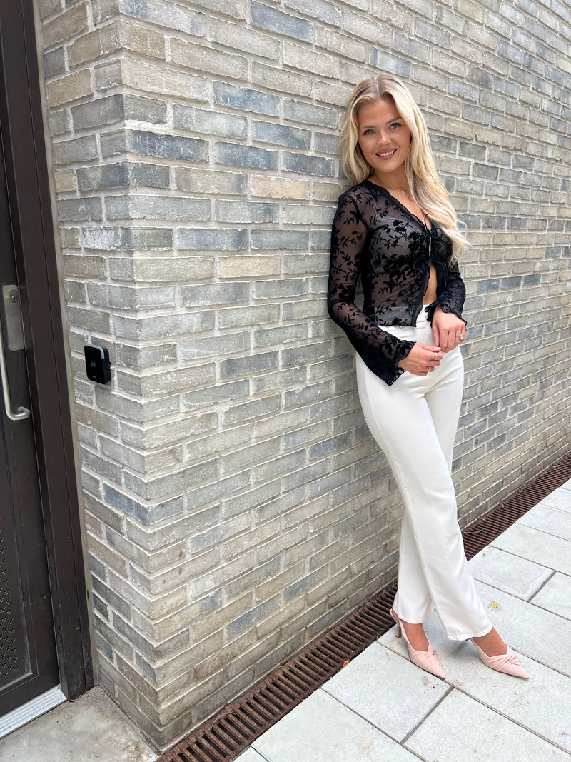 Fleur black lace blouse