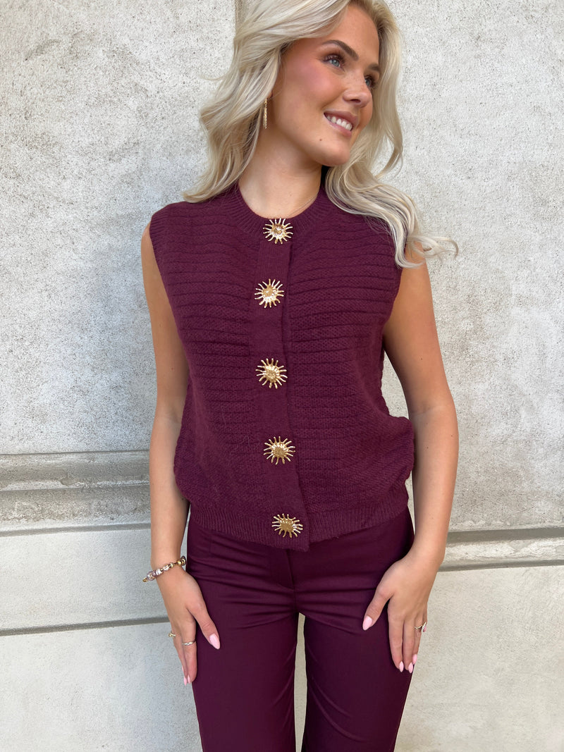 Azaka bordeaux vest