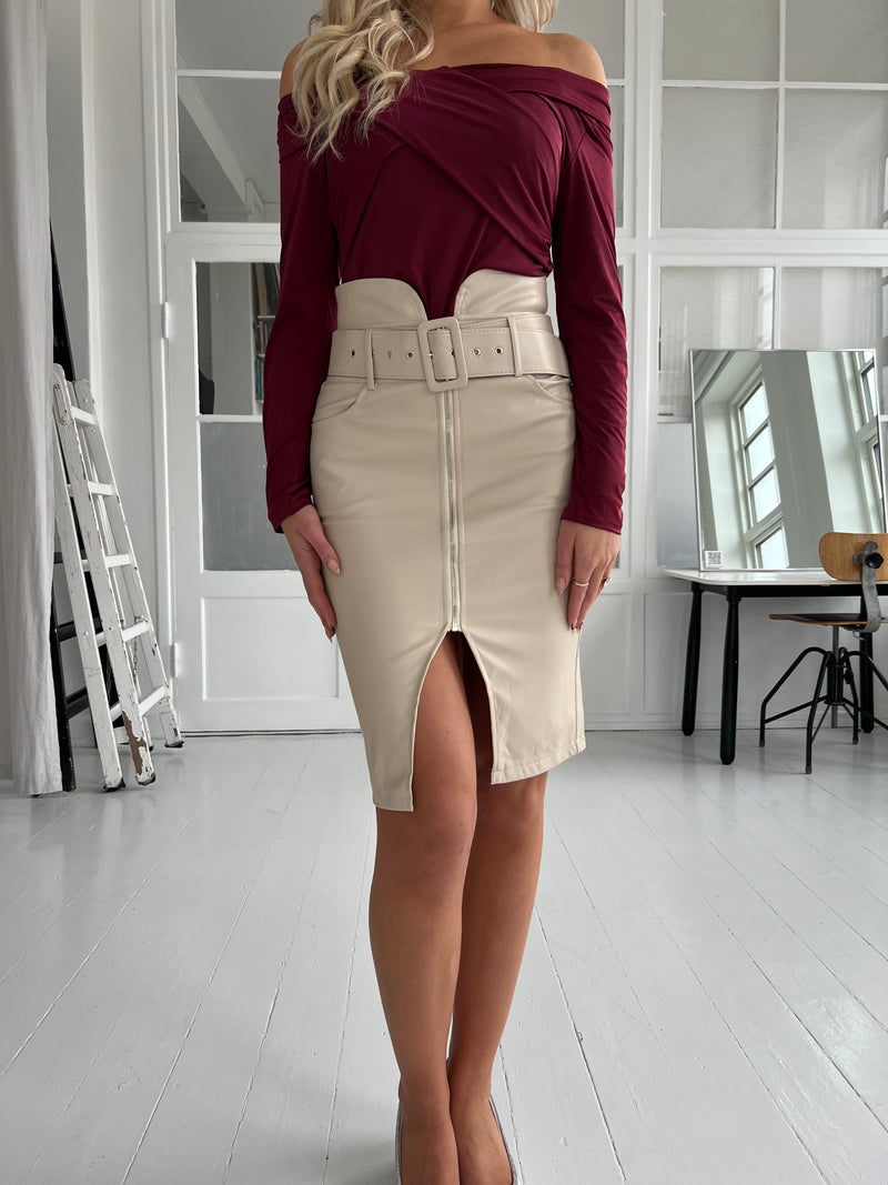 Vickie beige skirt