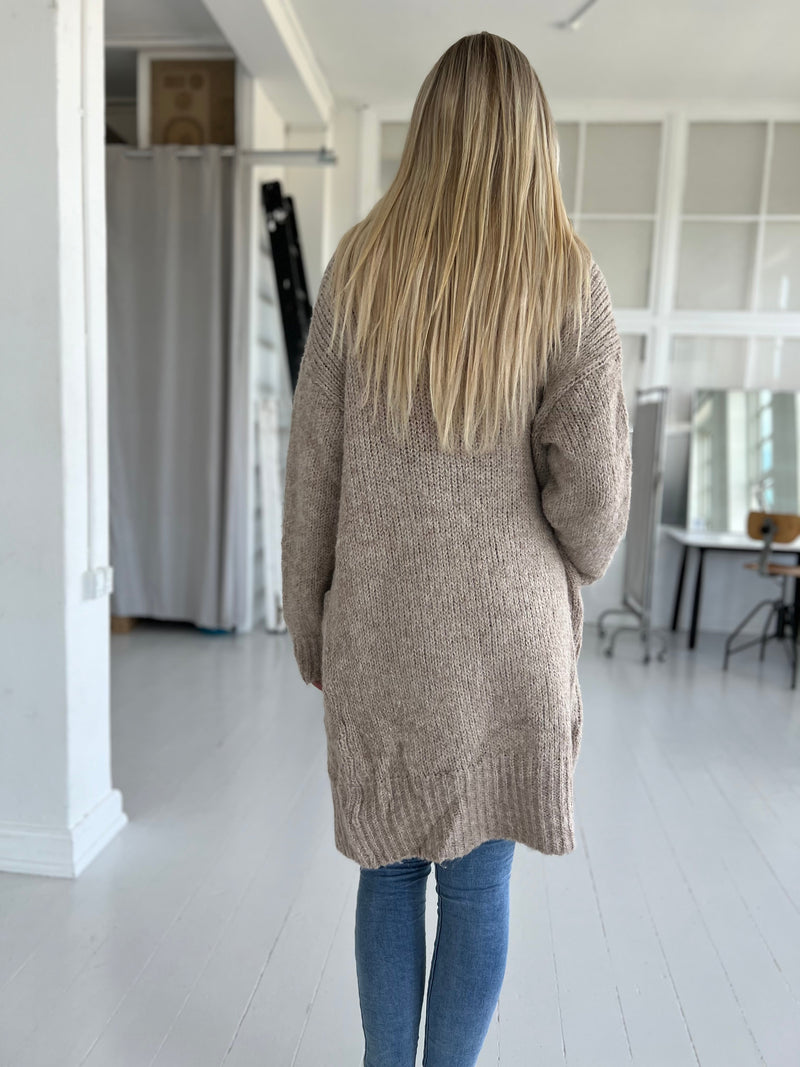 Miss Charm taupe cardigan