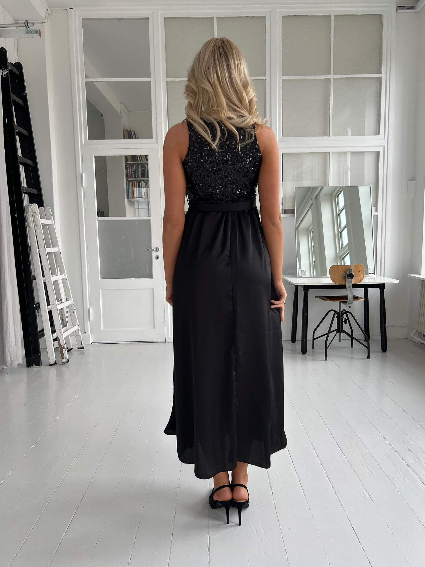 So Look black strap dress (6092)