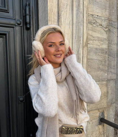 Evie beige ørevarmer