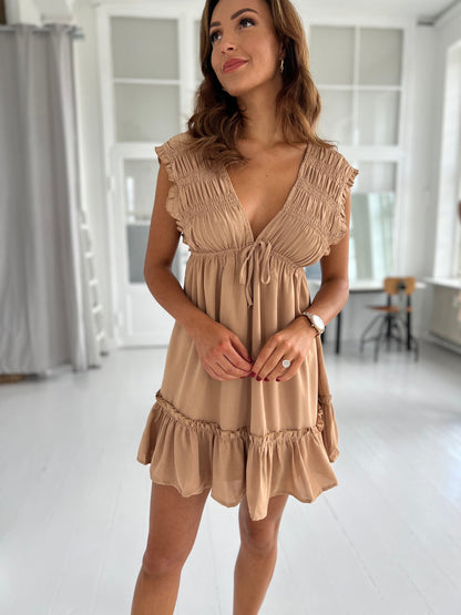 Lucce caramel dress (1258)-kjole-Åberg CPH-Åberg Copenhagen DK