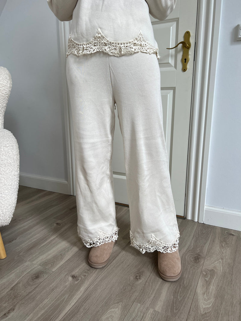 May beige knit pants