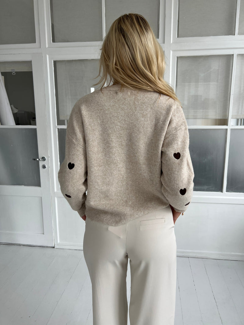 Flam beige love cardigan
