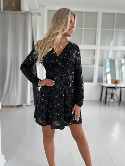 Lamiar black sequins dress (6011)