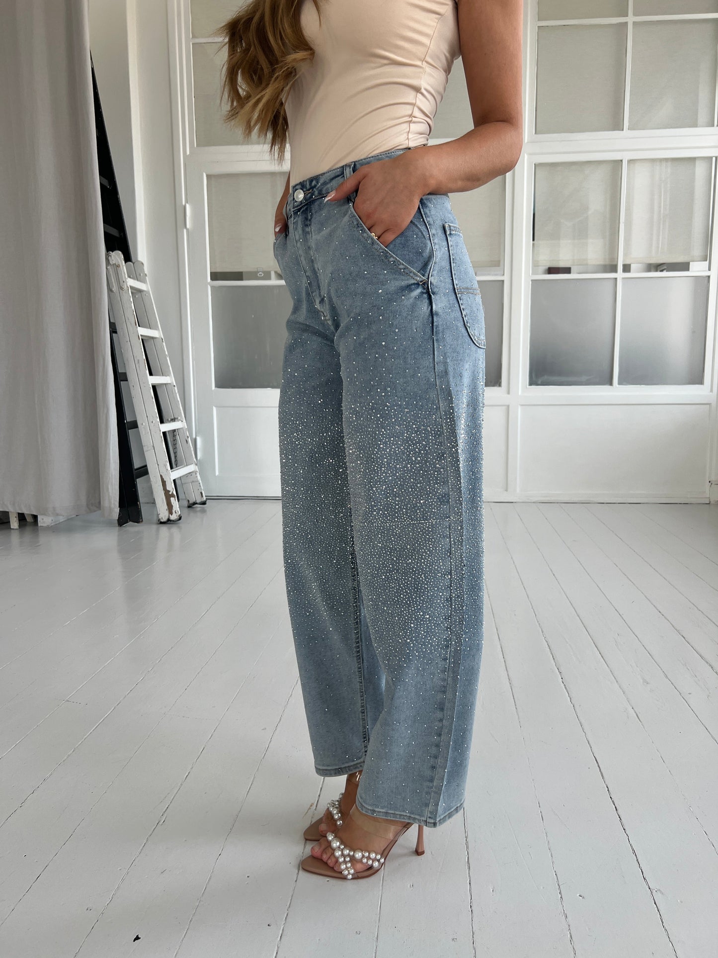 Laulia ballon rhinestone jeans