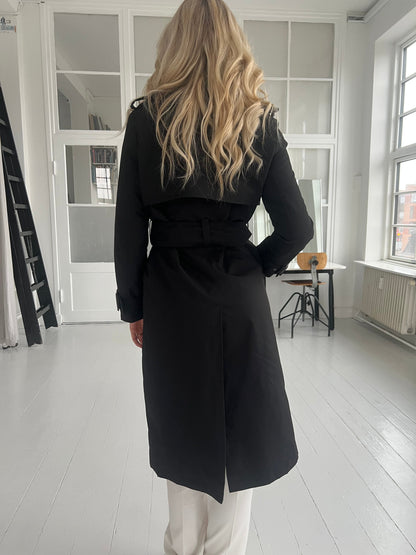 Softy black waterproof trenchcoat