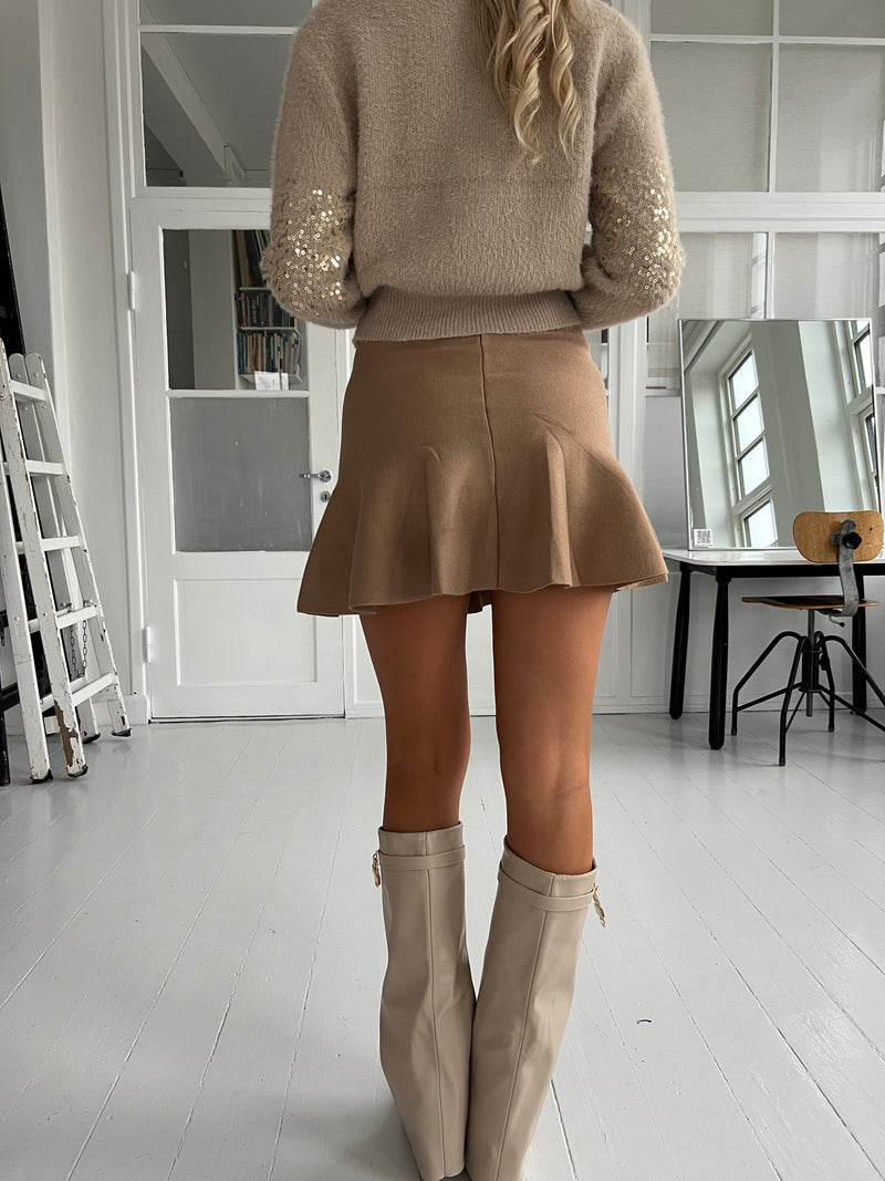 Lucce taupe knit skirt