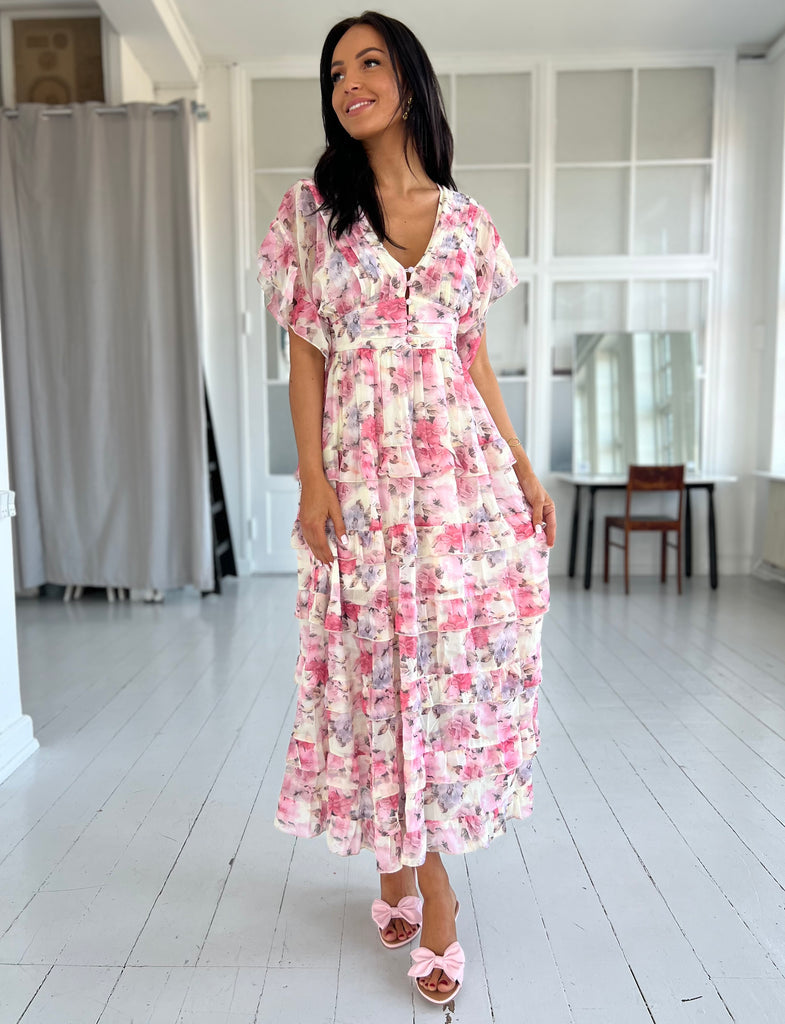 Flam rose flower dress-kjole-Åberg CPH-Åberg Copenhagen DK