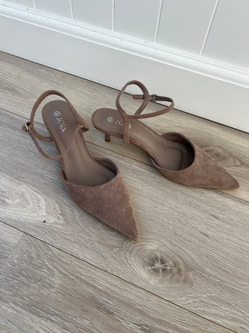 Joia taupe heels