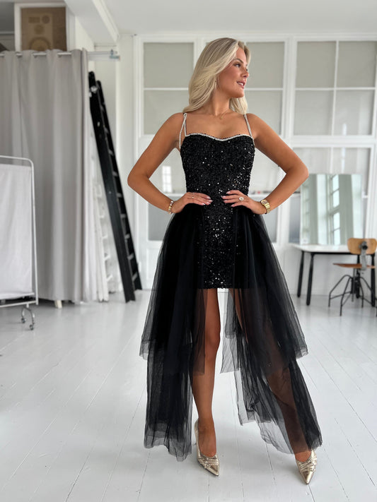 Soky black sequins with tulle (3110)