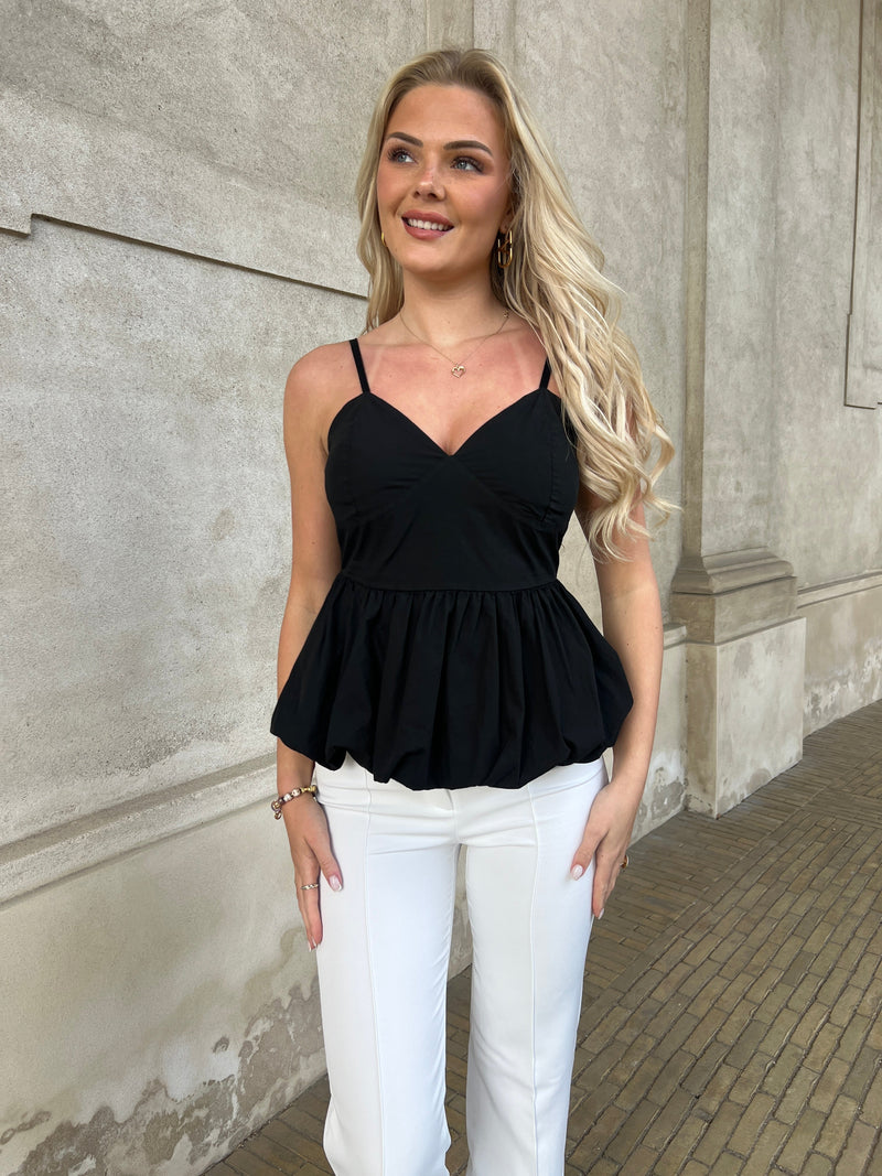 Estee black ballon top