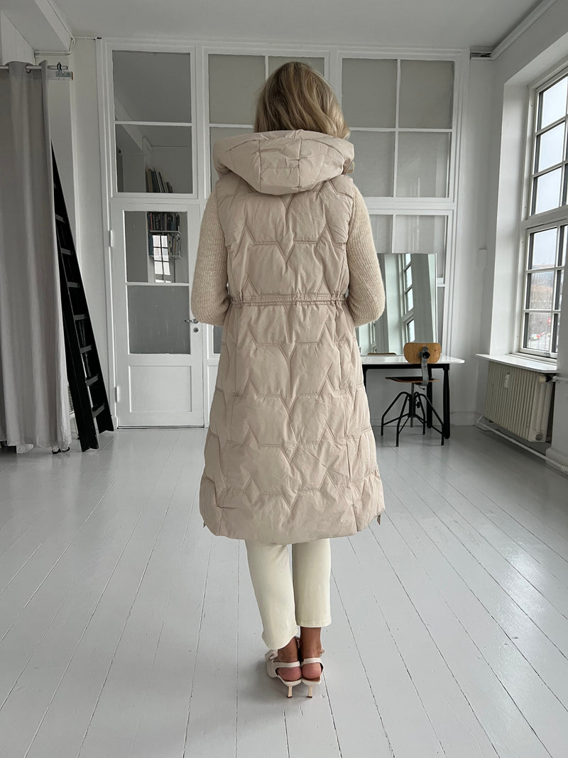 Flam beige long vest