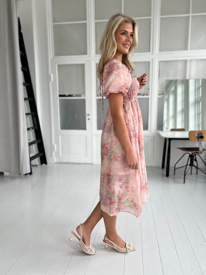 Maya peach flower dress