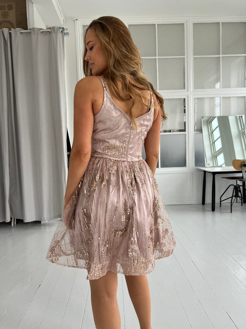 F&P rose shimmer dress