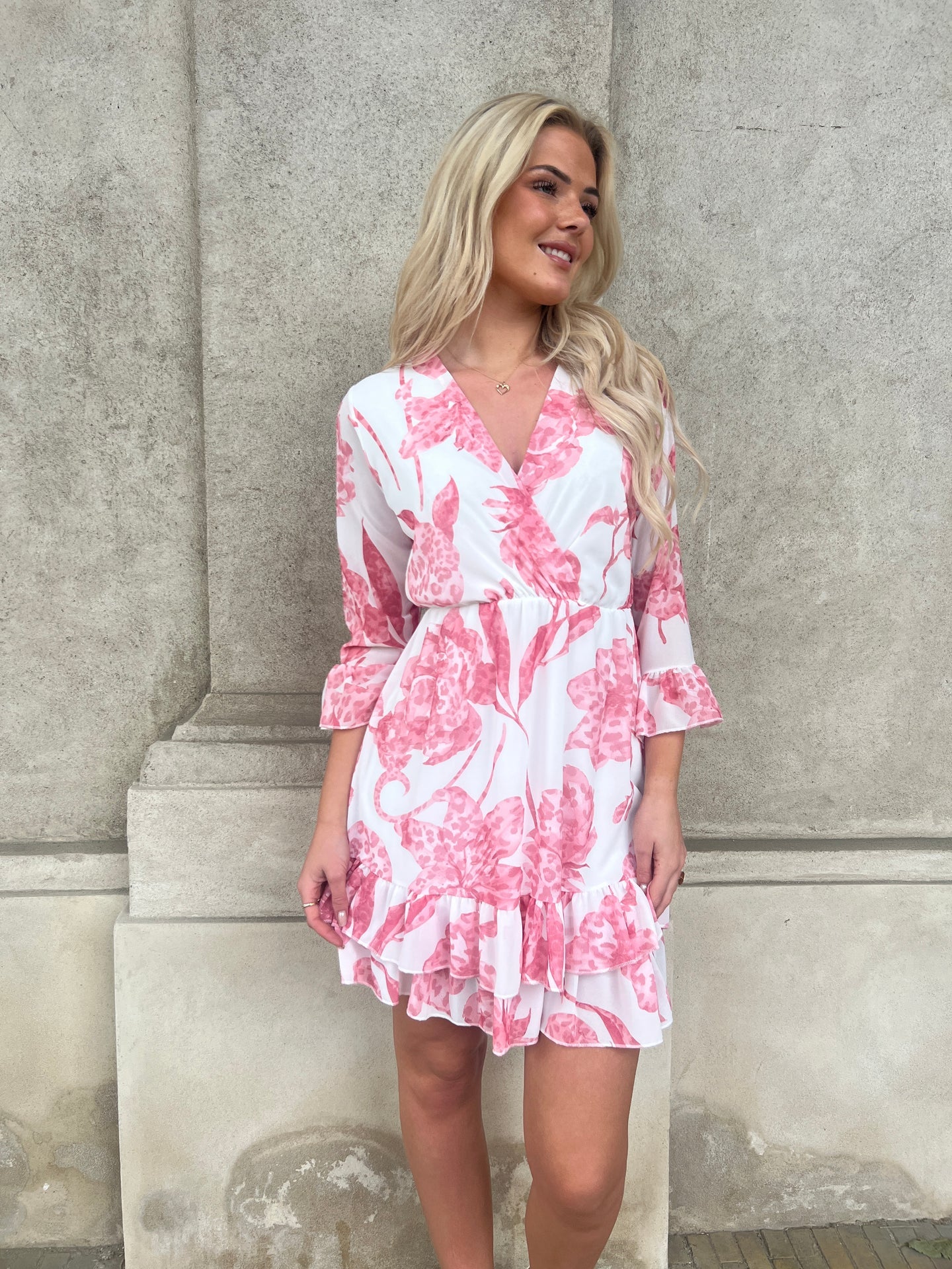 Estee ruffle flower dress