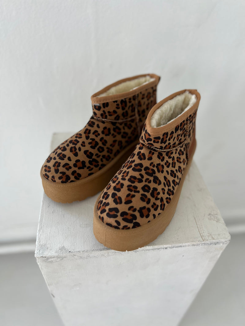 Covana leopard teddy boots (3315)