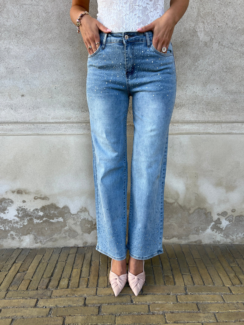 Laulia straight rhinestone jeans