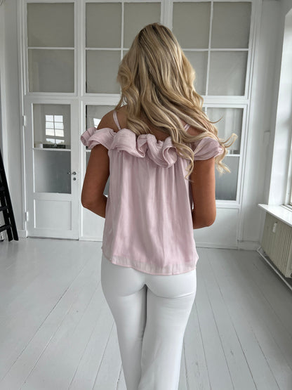 Elli rosa satin top