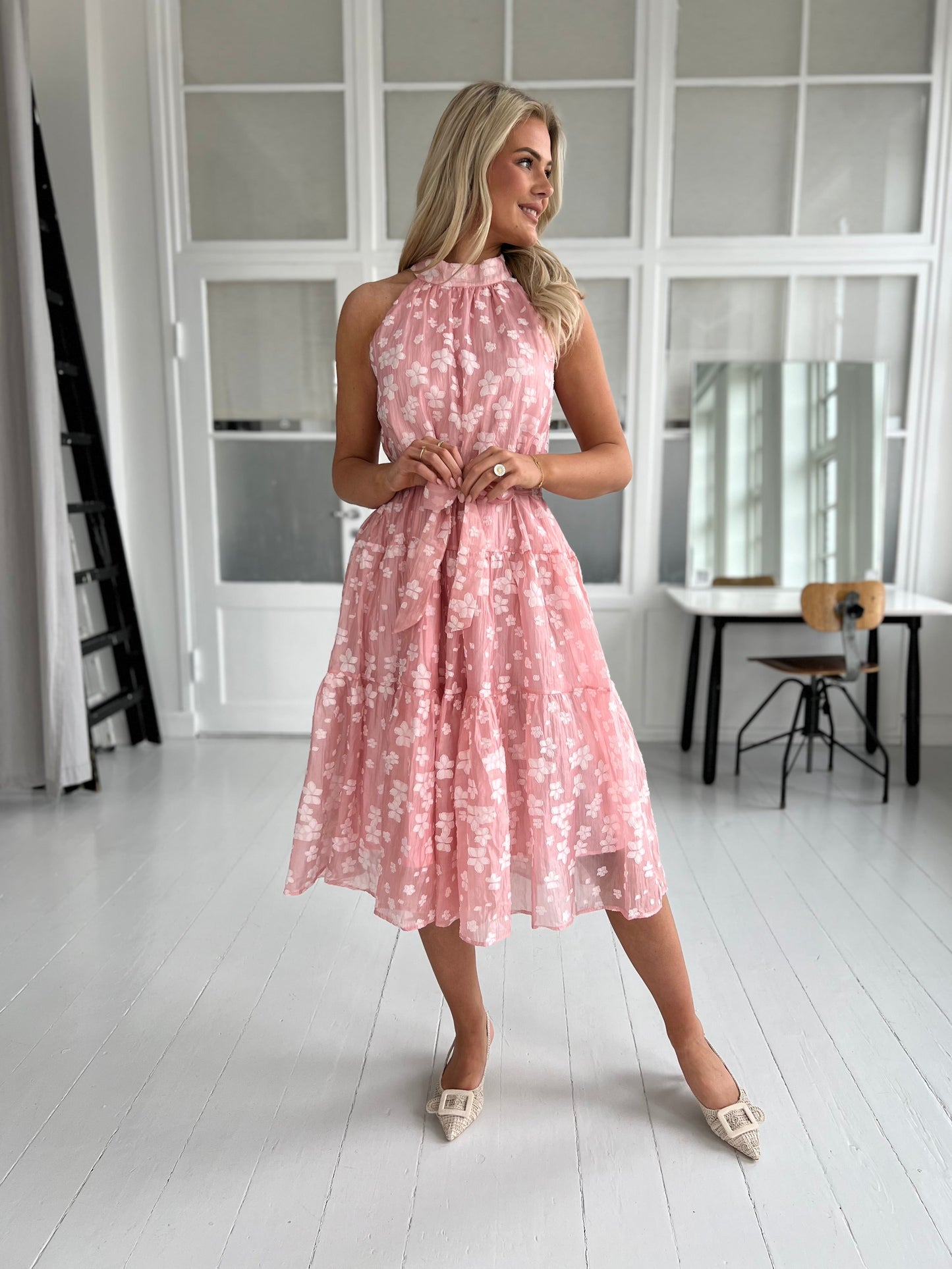 Lily McBee pink flower dress