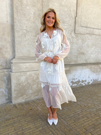 Flam beige bloom dress