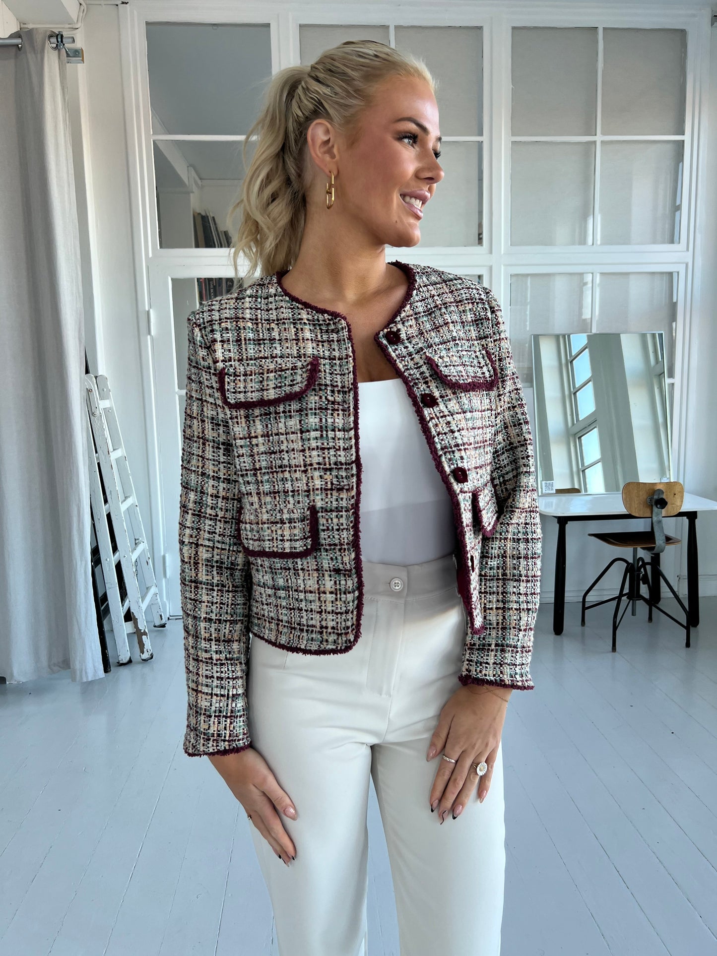 Elsa Bordeaux blazer (8149)