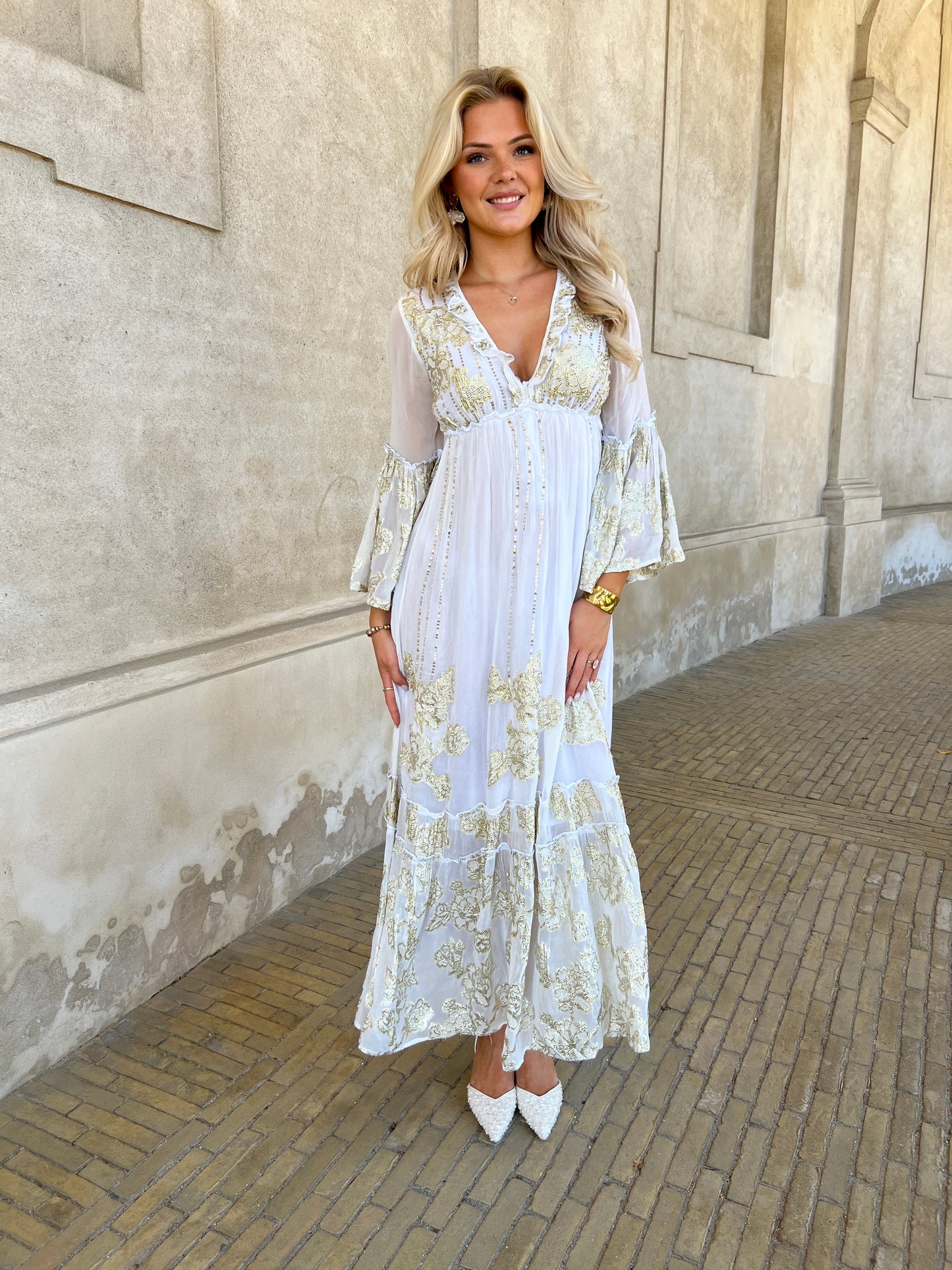 GD golden days white bohemian dress