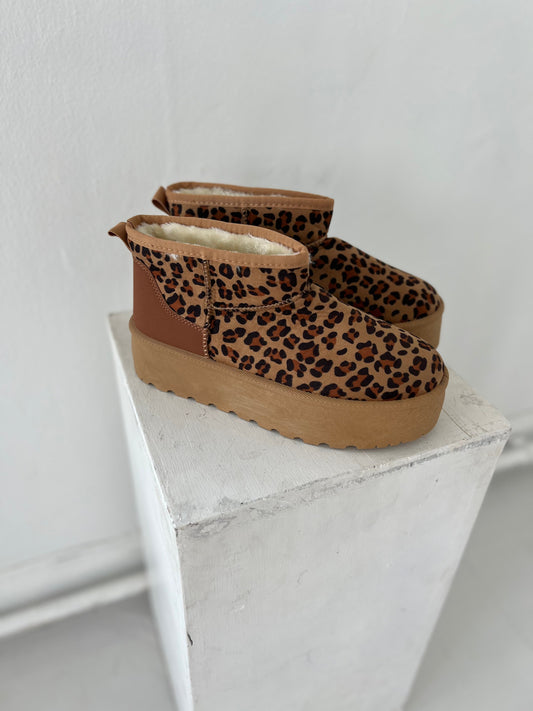 Covana leopard teddy boots (3315)