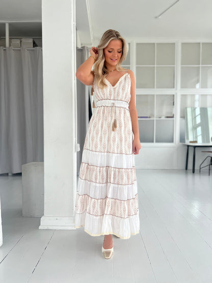 Flam long bohemian dress (253)-kjole-Åberg CPH-Åberg Copenhagen DK