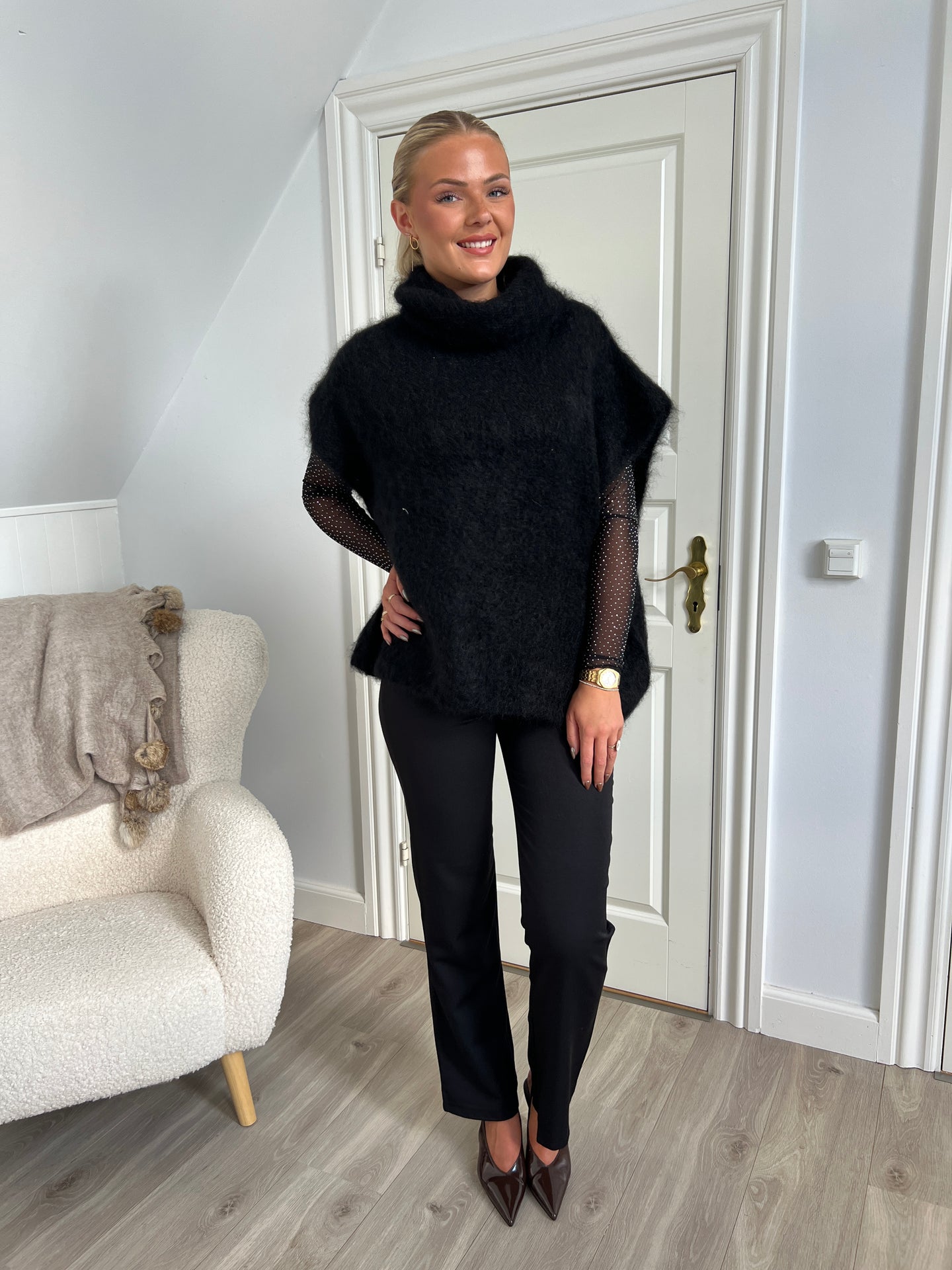 BCBJOERK rollneck vest - Black
