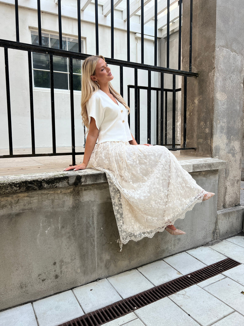 Rosie long lace skirt
