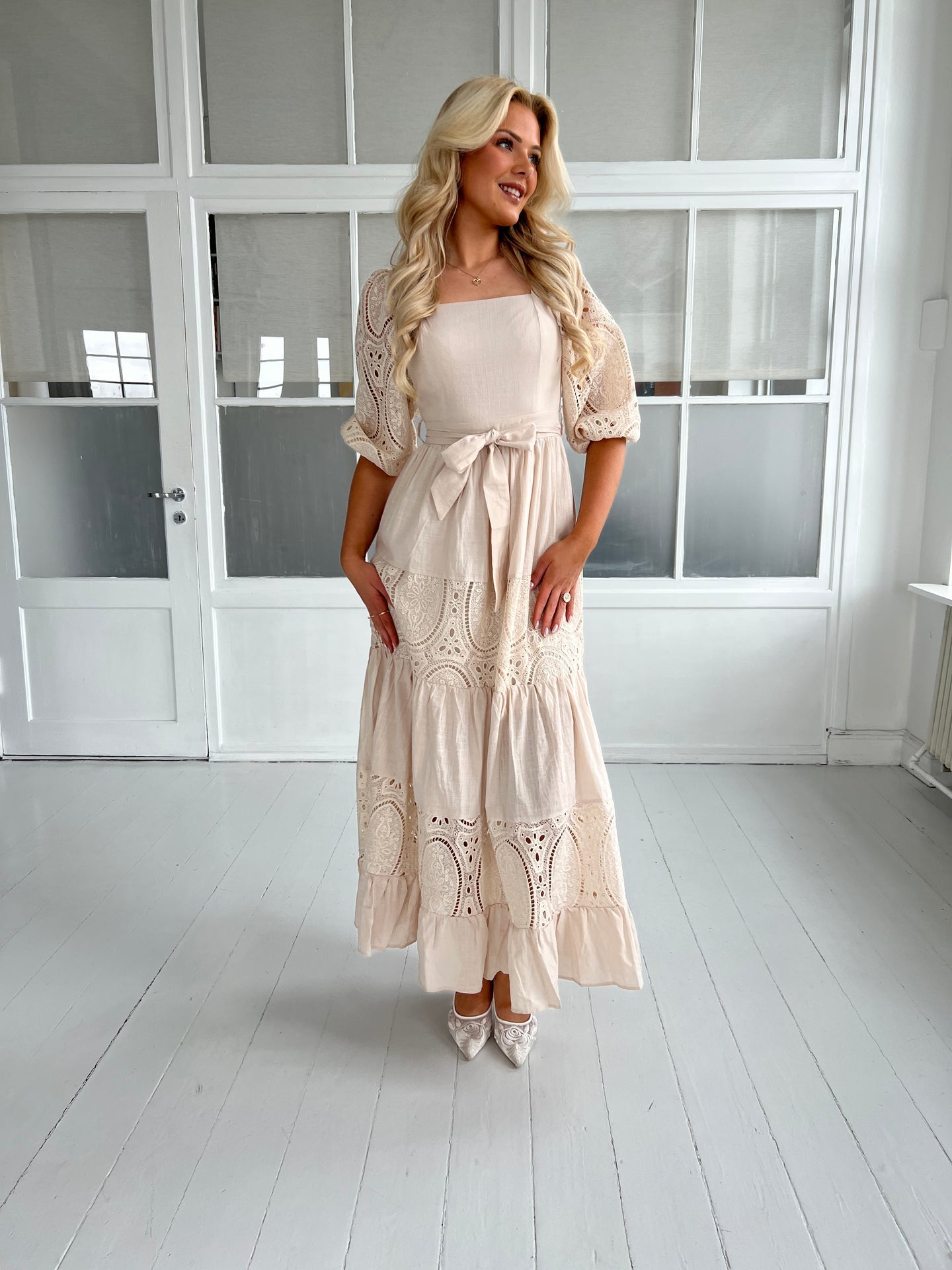 Flam beige Bohemian dress