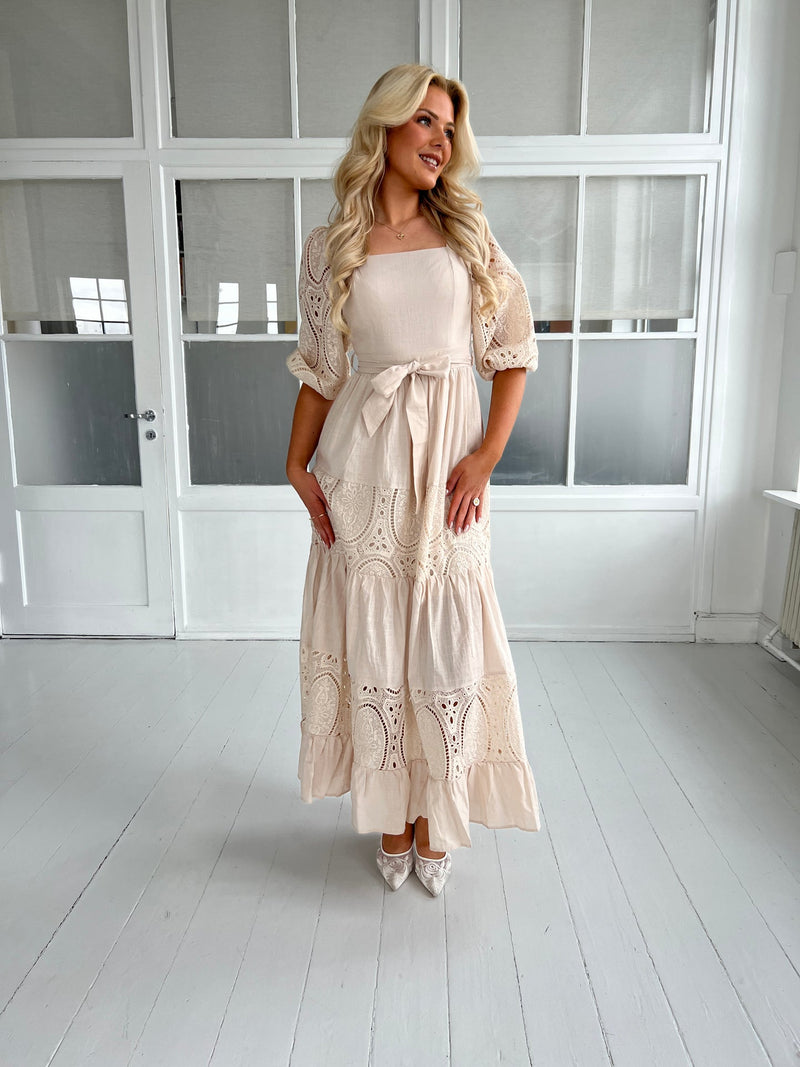 Flam beige Bohemian dress
