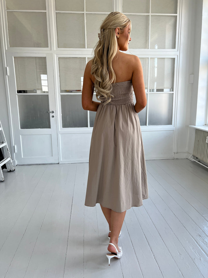 Eight luxe taupe dress