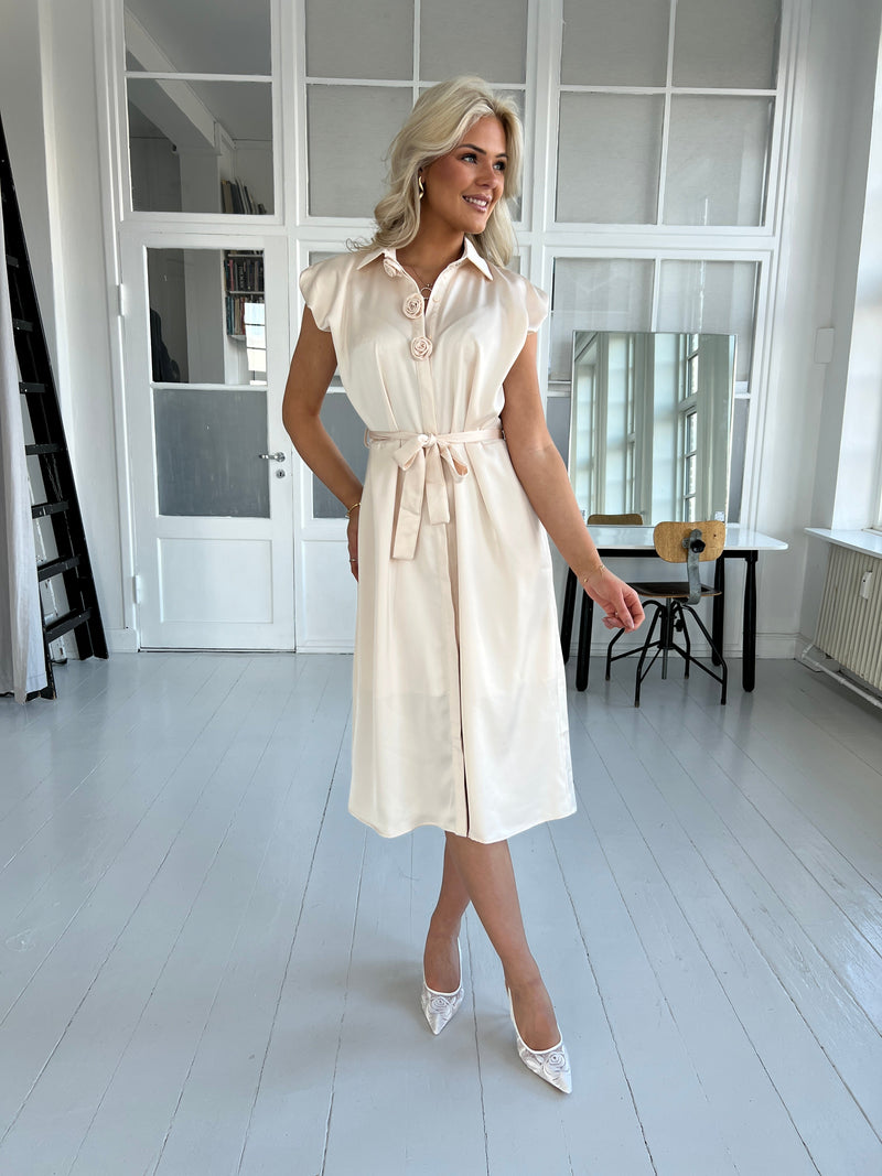 Elli satin dress - White