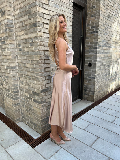 Its May champagne dress