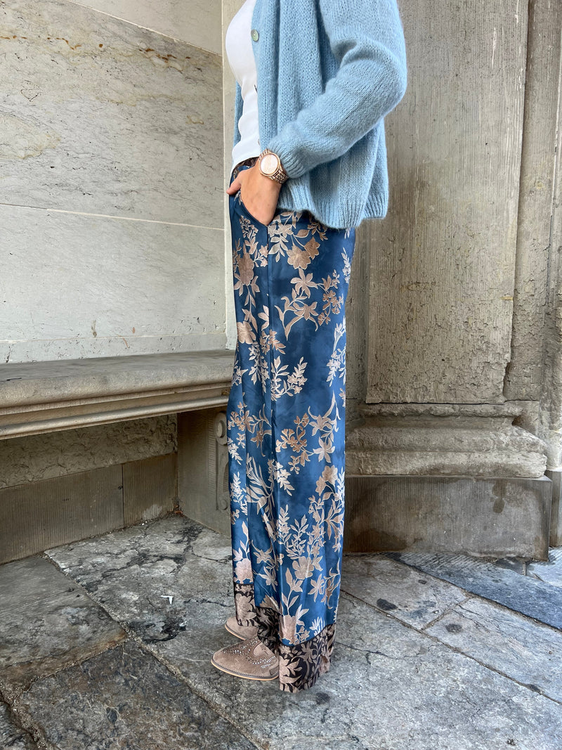 Bellice blue satin pants