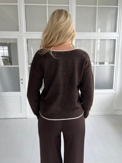 Flam coffee bow Knit