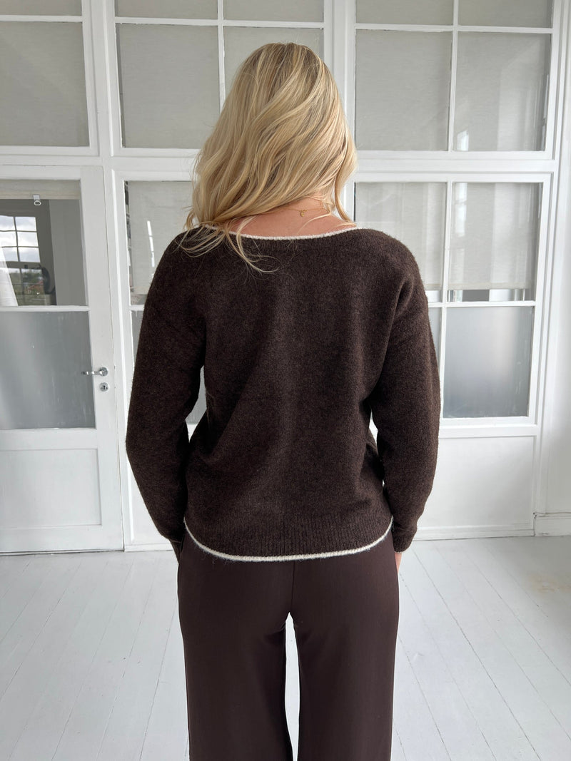Flam coffee bow Knit