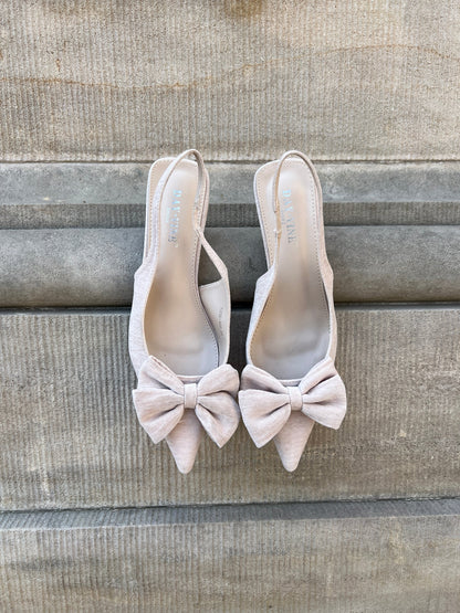 DV beige bow heel