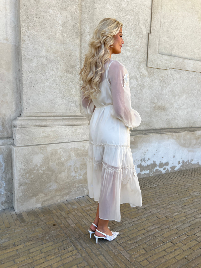 Flam beige bloom dress