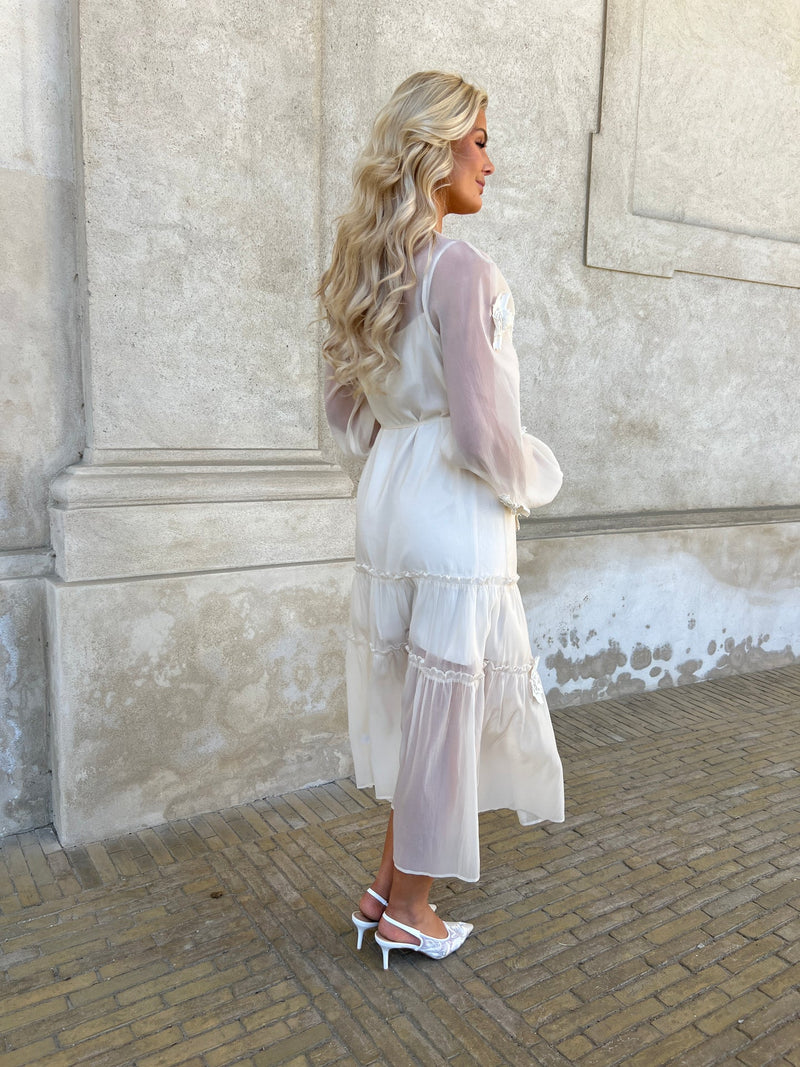 Flam beige bloom dress