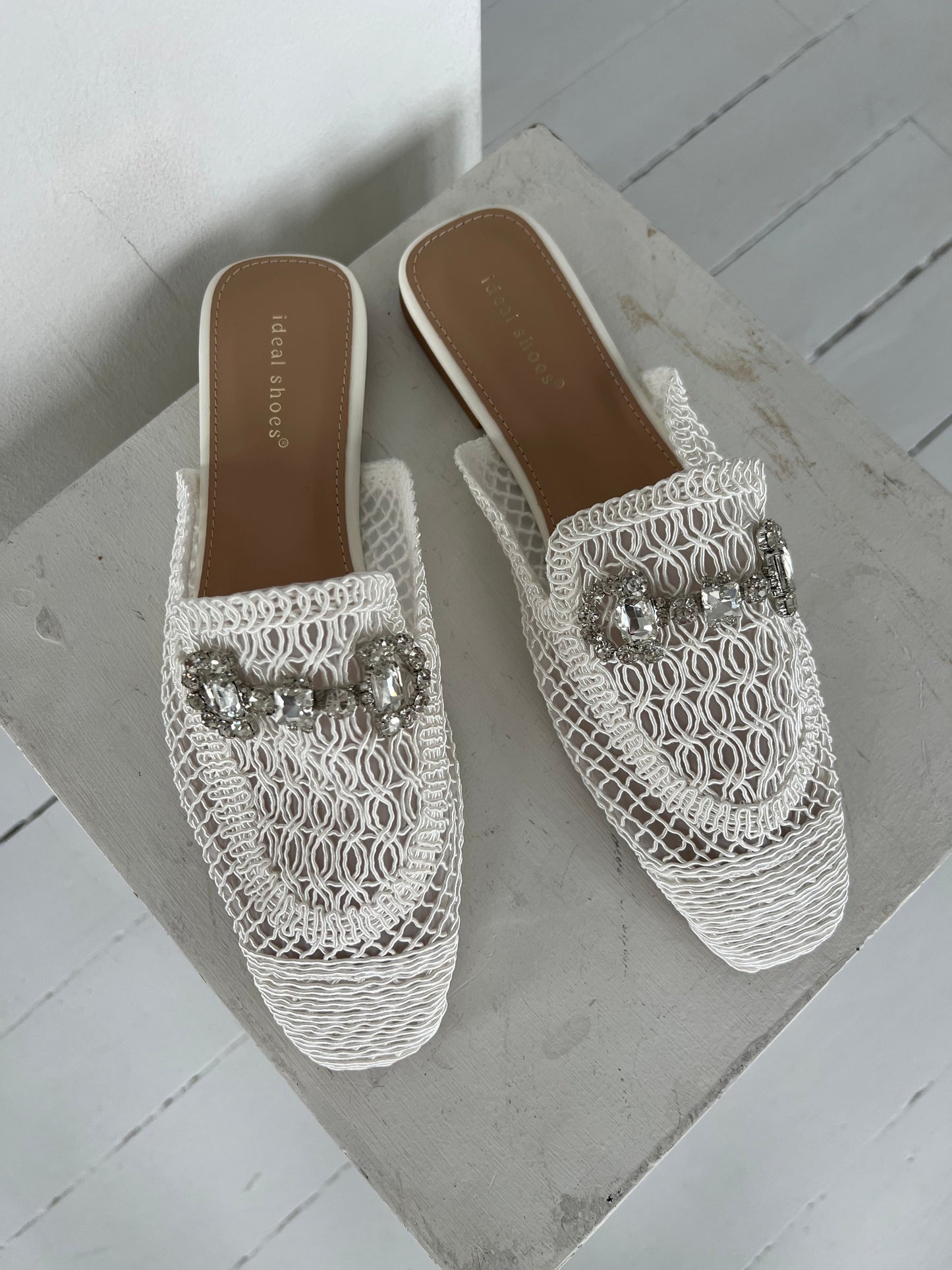 Marquiz white slippers (2228)