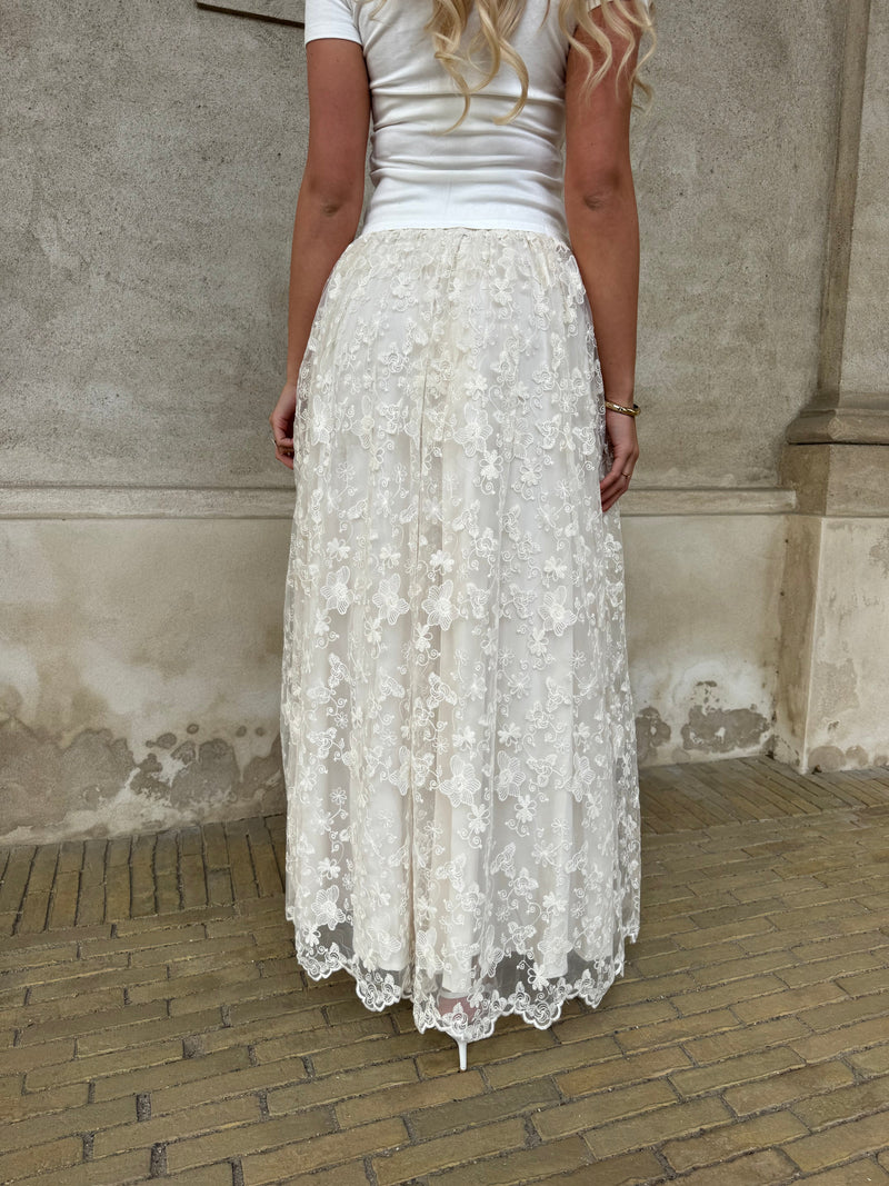 Rosie long lace skirt