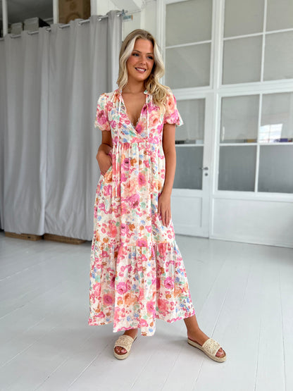 Flam rose flower dress-kjole-Åberg CPH-Åberg Copenhagen DK