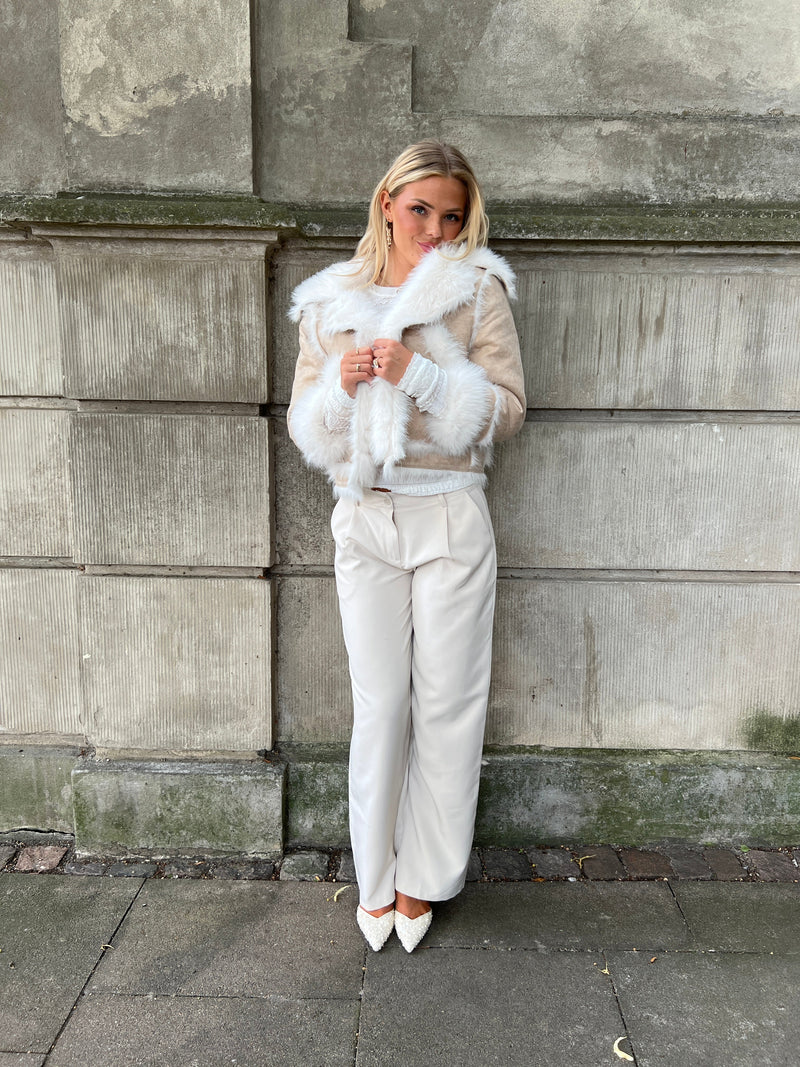 Eight Luxe cream trousers Long