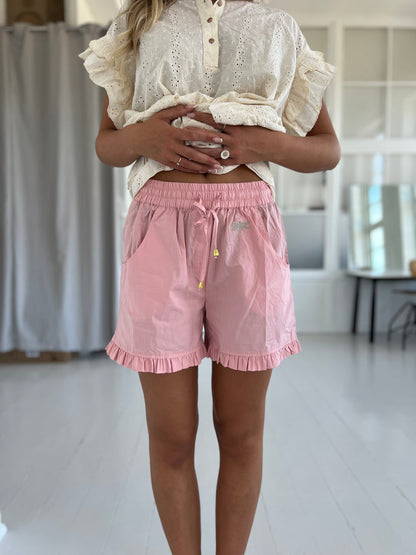 Gaspar Honolulu frill shorts rose (1915)-Bukser-Åberg-Åberg Copenhagen DK