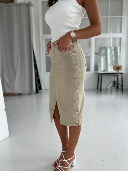 Denim life beige skirt (2652)-nederdel-Åberg CPH-Åberg Copenhagen DK